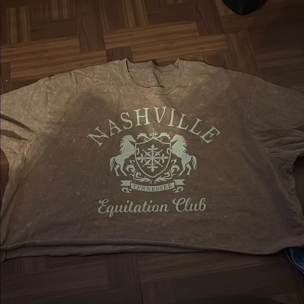 Nashville Equitation Club Brown Crop Top